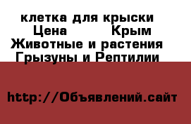 клетка для крыски › Цена ­ 800 - Крым Животные и растения » Грызуны и Рептилии   